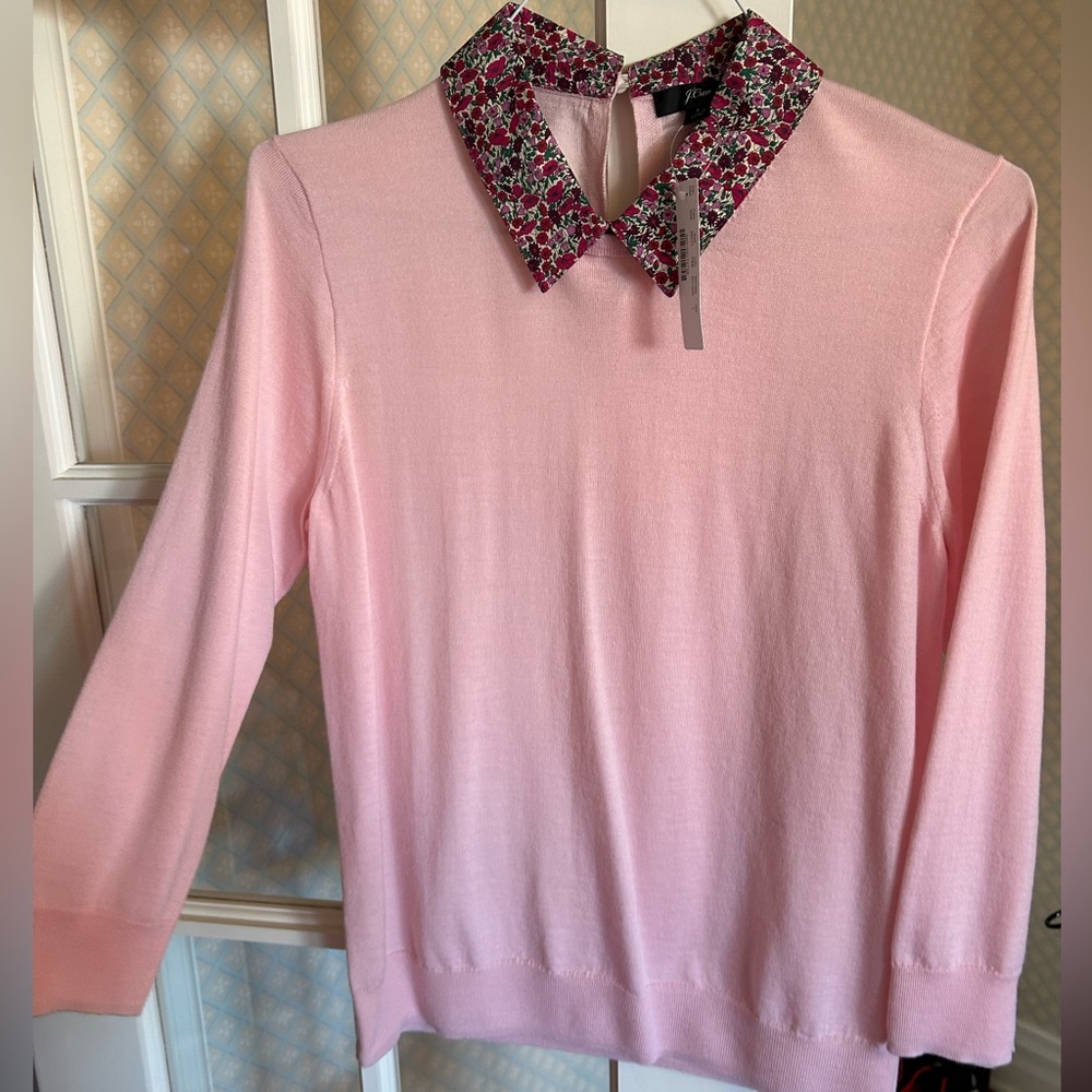NWT J. Crew Liberty Collar Tippi Sweater Large